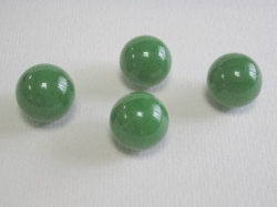 Glaskugeln dunkelgrün opalglanz, 14 mm ( +/- 0,5 mm ), 100 gr.